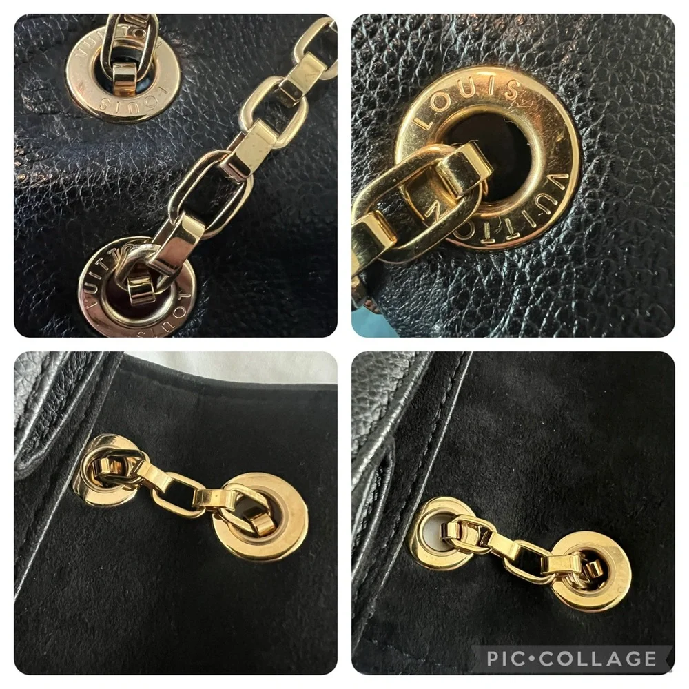 Louis Vuitton Empreinte leather black St. Germain MM shoulder crossbody dust bag - Picture 13 of 17